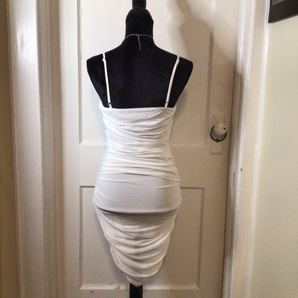 NWOT SHEIN Ruched Mesh Bodycon Mini Dress Size:S - Picture 6 of 8